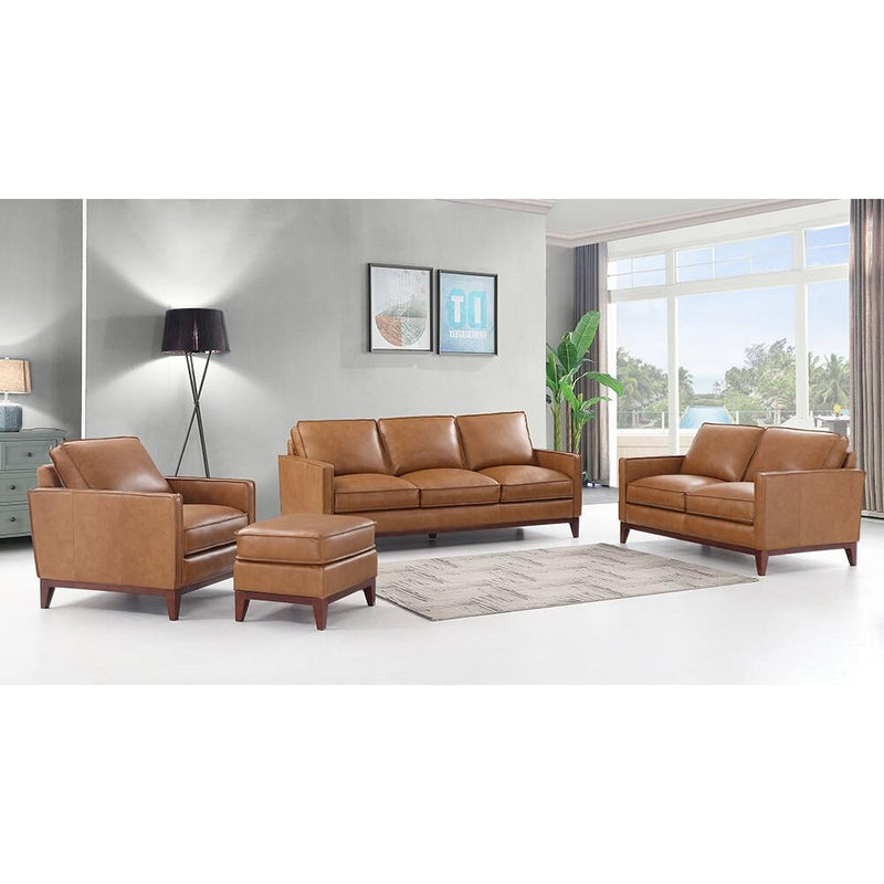 Leather Italia USA Newport Stationary Leather Sofa 1669-6394-03177137 IMAGE 3