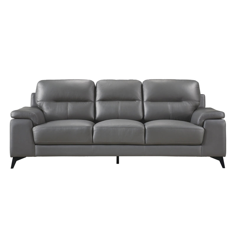 Homelegance Mischa Stationary Leather Match Sofa 9514DGY-3 IMAGE 1