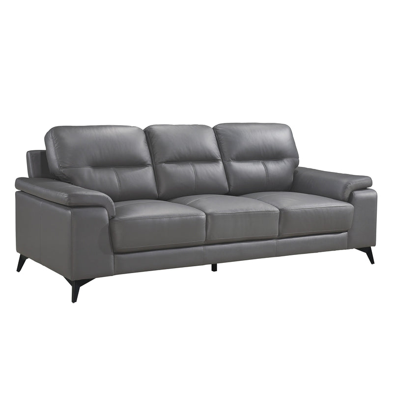 Homelegance Mischa Stationary Leather Match Sofa 9514DGY-3 IMAGE 2