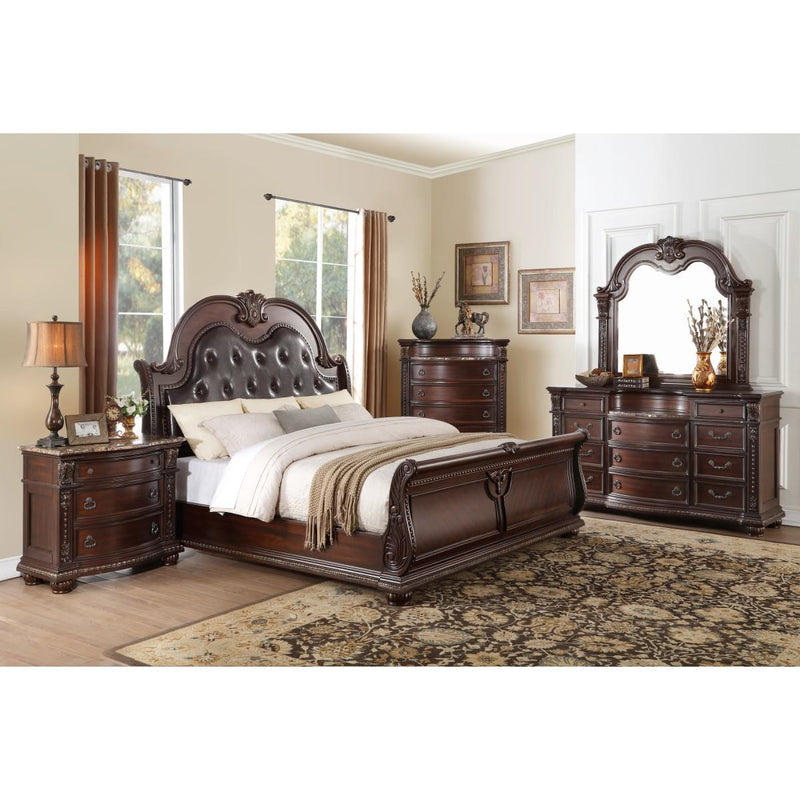 Homelegance Cavalier Queen Upholstered Sleigh Bed 1757-1* IMAGE 3