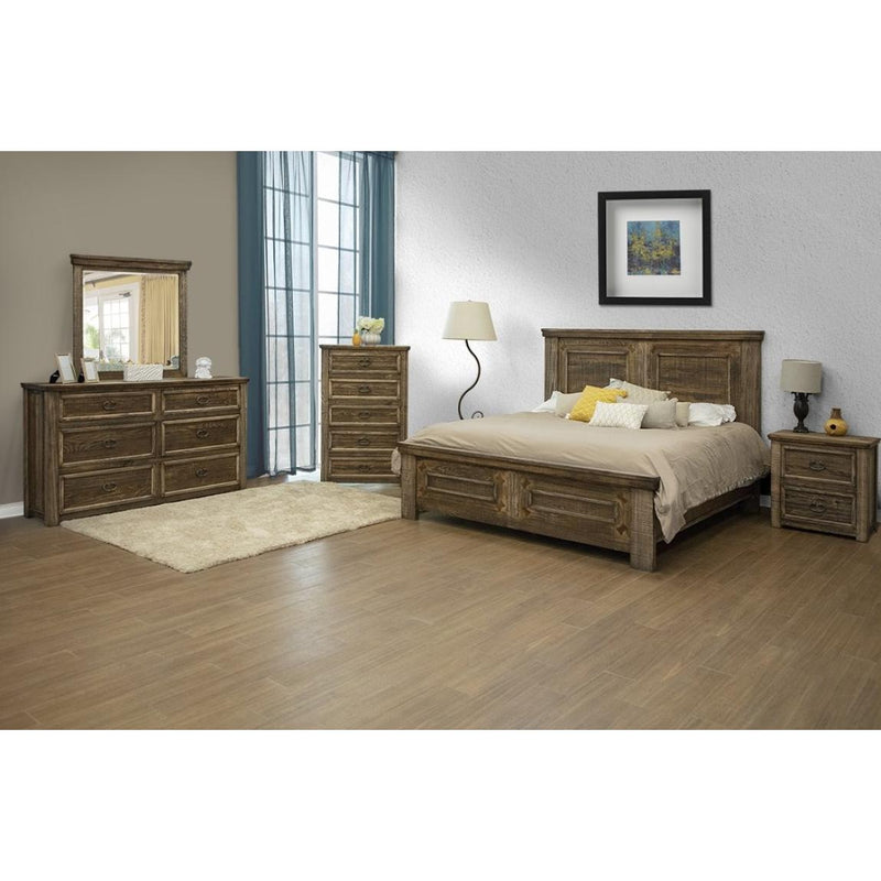 International Furniture Direct Montana King Panel Bed IFD1141HBDEK/IFD1141PLTEK IMAGE 2