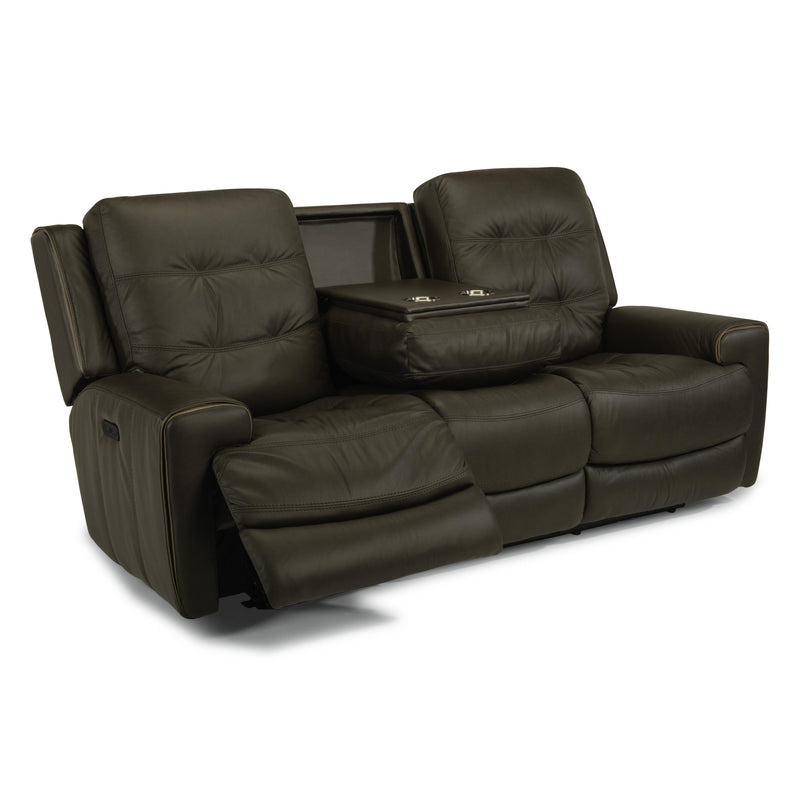 Flexsteel Wicklow Power Reclining Leather Match Sofa 1681-62PH 326-70 IMAGE 2