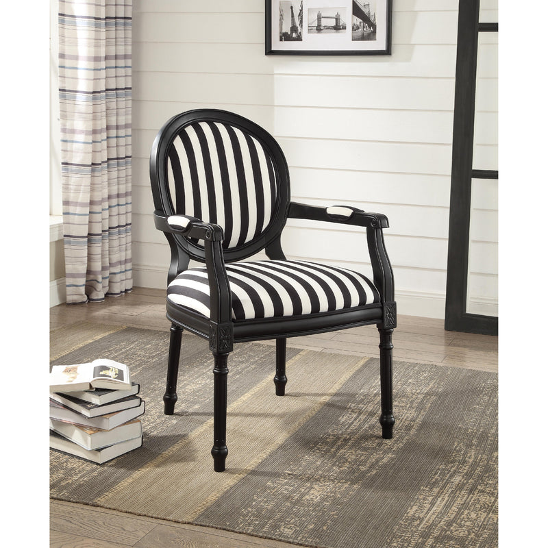 Coast2Coast Christopher 96534 Contemporary Accent Chair or Arm Chair - Black and White Upholstery IMAGE 4