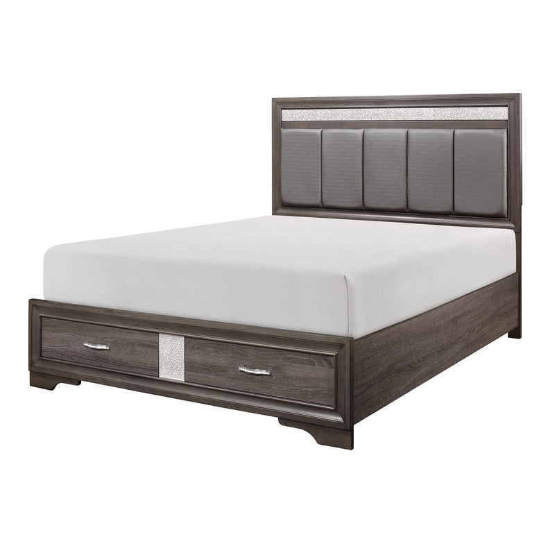 Homelegance Luster Queen Upholstered Platform Bed with Storage 1505-1* IMAGE 2