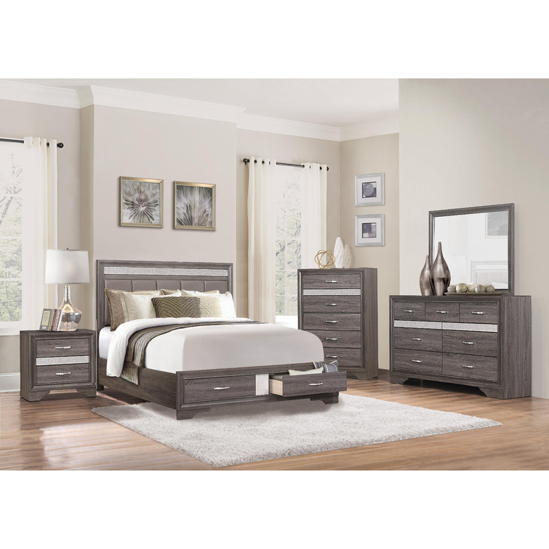 Homelegance Luster Queen Upholstered Platform Bed with Storage 1505-1* IMAGE 4