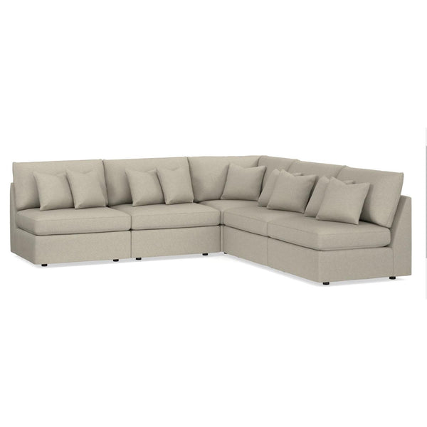 Bassett Beckham Fabric Sectional Beckham 2676 L-Shaped Sectional - Straw IMAGE 1