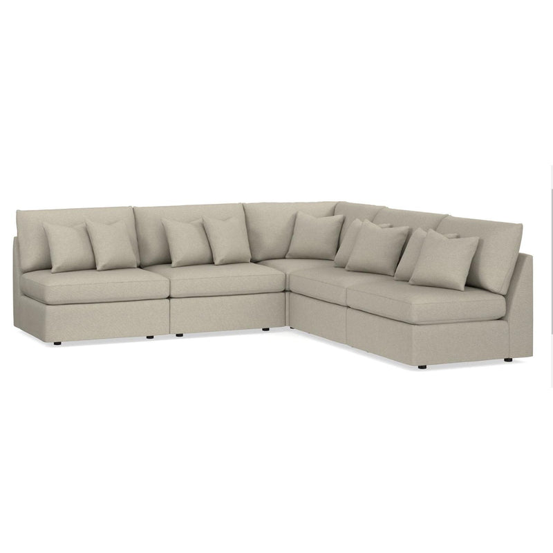 Bassett Beckham Fabric Sectional Beckham 2676 L-Shaped Sectional - Straw IMAGE 1