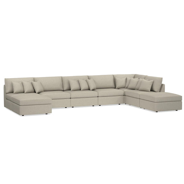 Bassett Beckham Fabric Sectional Beckham 2676 U-Shaped Sectional - Straw IMAGE 1