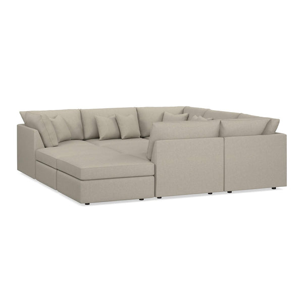 Bassett Beckham Fabric Sectional Beckham 2676 Pit Sectional - Straw IMAGE 1