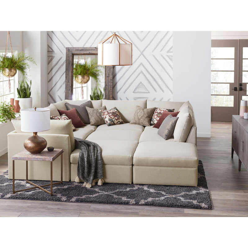 Bassett Beckham Fabric Sectional Beckham 2676 Pit Sectional - Straw IMAGE 2