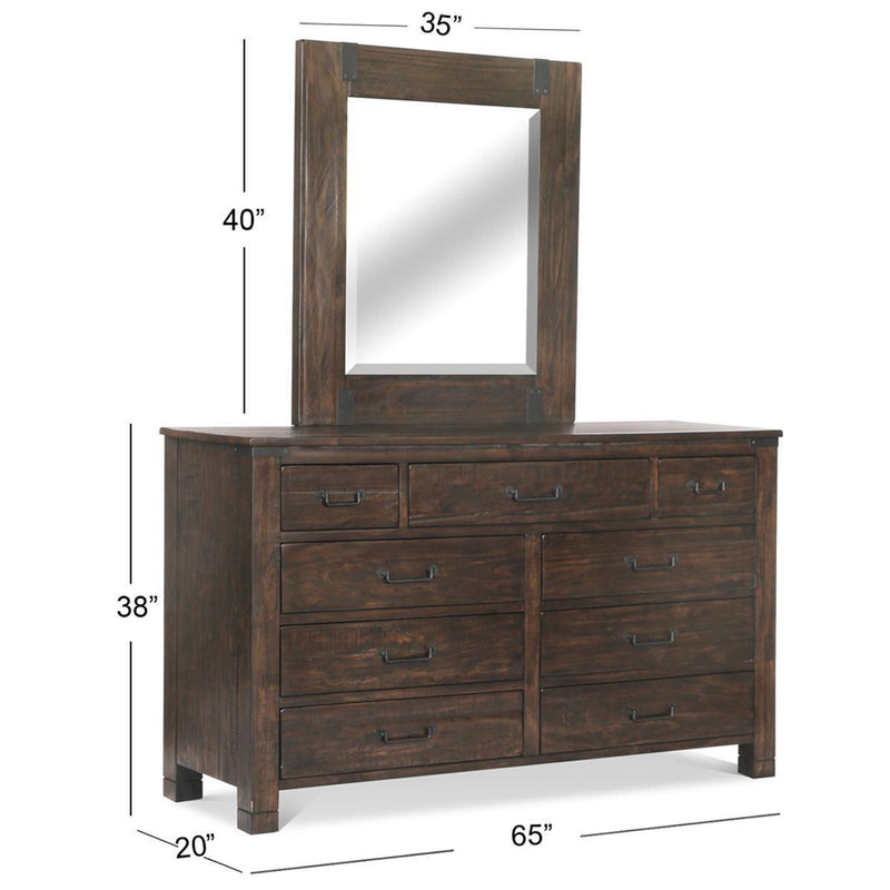 Magnussen Pine Hill 8-Drawer Dresser with Mirror B3561-24/B3561-42 IMAGE 8