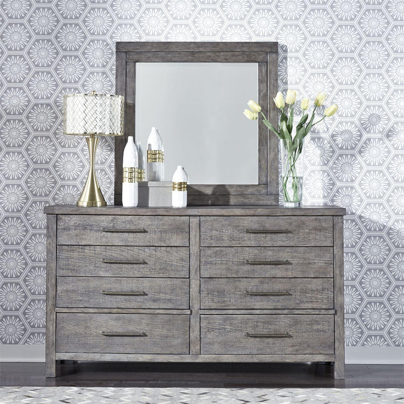 Liberty Furniture Industries Inc. Modern Farmhouse 8-Drawer Dresser with Mirror 406-BR-DM IMAGE 6