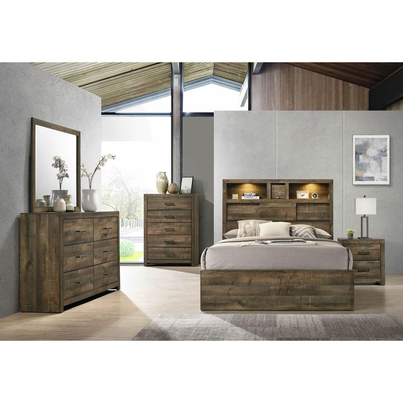 Elements International Bailey 6-Drawer Dresser with Mirror BY500DRMR IMAGE 7