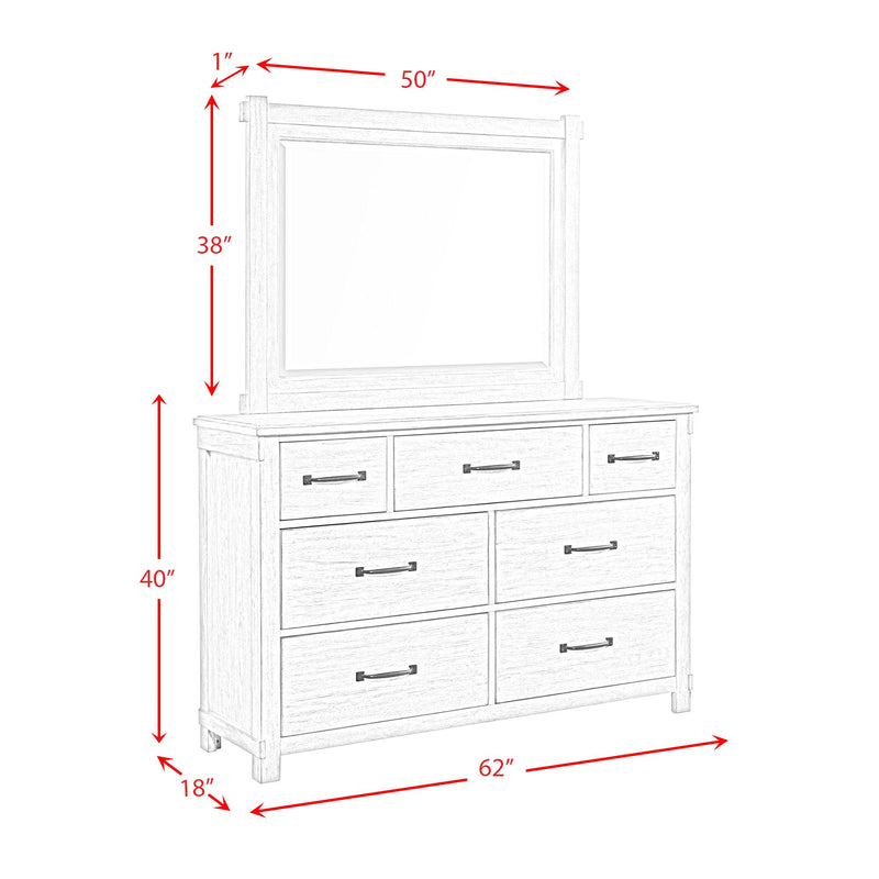 Elements International Scott 7-Drawer Dresser with Mirror SC600DRMR IMAGE 12