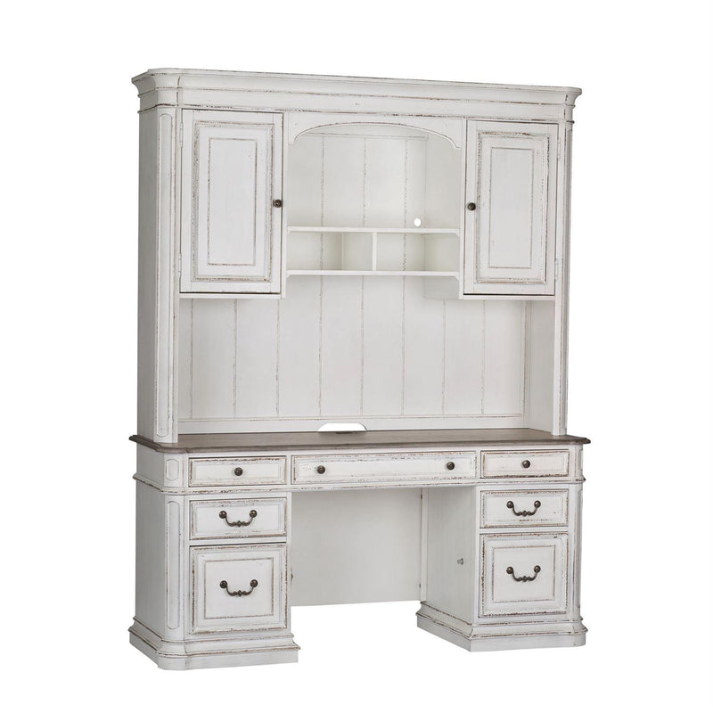 Liberty Furniture Industries Inc. Magnolia Manor 244-HOJ-CHS Credenza & Hutch IMAGE 2