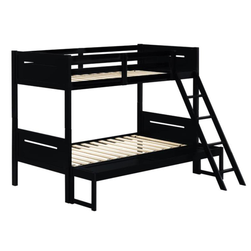 Coaster Furniture Littletown 405052BLK Twin over Full Bunk Bed IMAGE 1