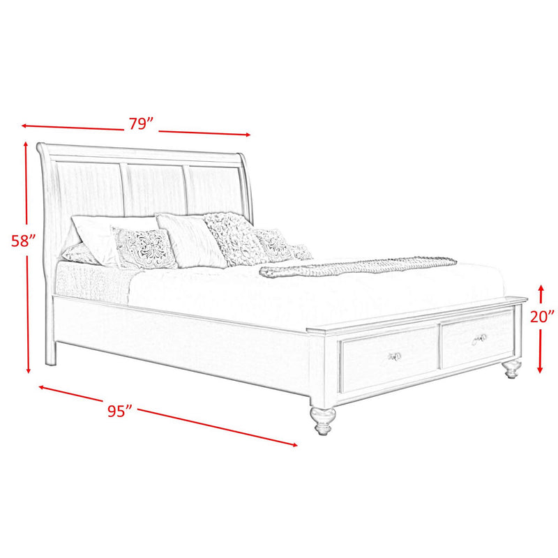 Elements International Chatham King Bed with Storage CH777KB IMAGE 4