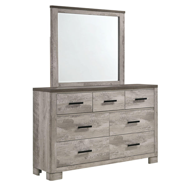 Elements International Millers Cove 6-Drawer Dresser with Mirror MC300DRMR IMAGE 1