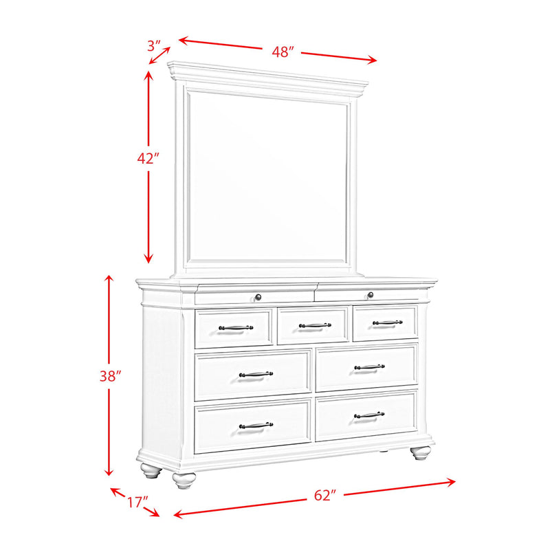 Elements International Slater 9-Drawer Dresser with Mirror SR600DRMR IMAGE 14