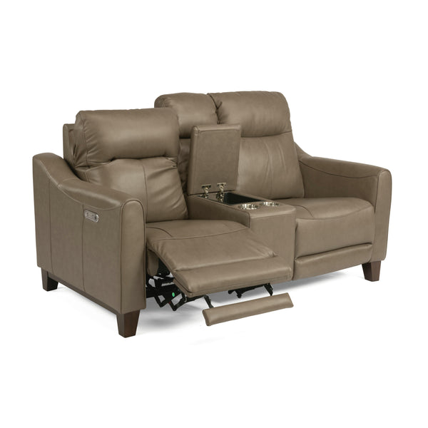 Flexsteel Forte Power Reclining Leather Match Loveseat 1197-64PH-282-80 IMAGE 1