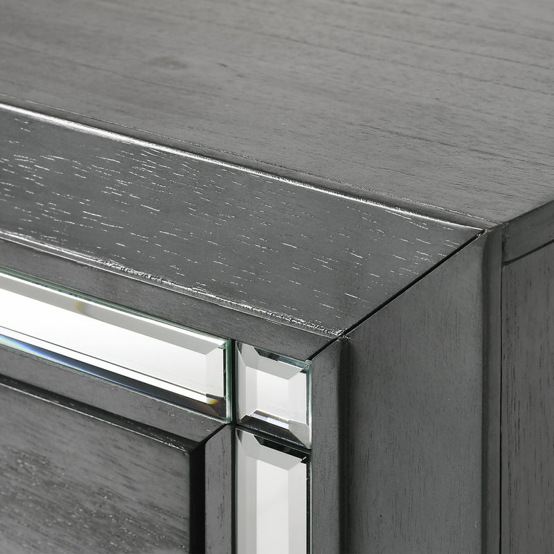 Elements International Titanium 7-Drawer Dresser with Mirror TT100DRMR IMAGE 6