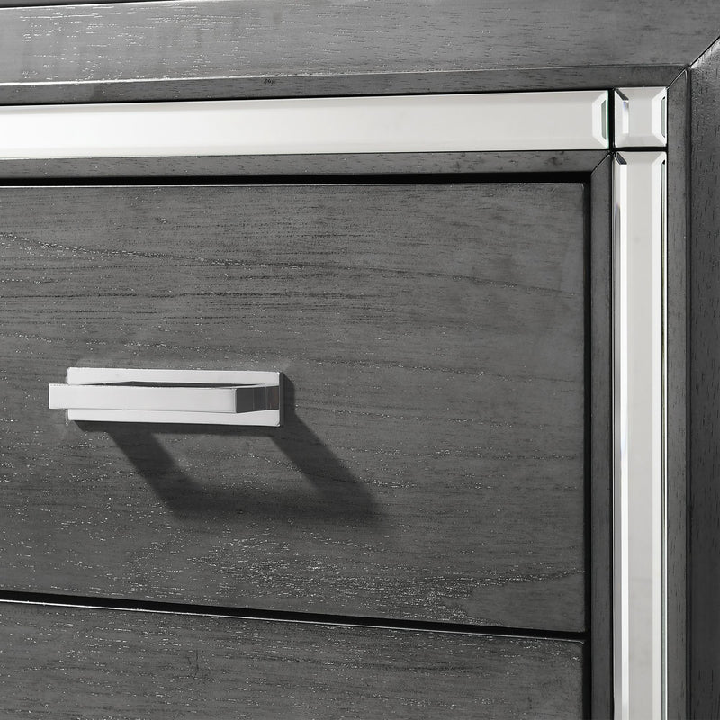 Elements International Titanium 7-Drawer Dresser with Mirror TT100DRMR IMAGE 7