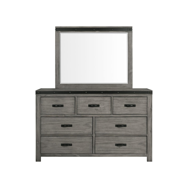 Elements International Wade 7-Drawer Dresser with Mirror WE600DRMR IMAGE 2