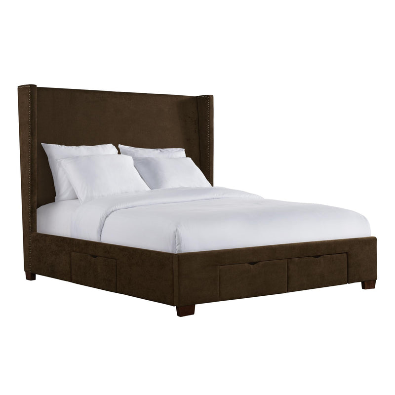 Elements International Magnolia King Upholstered Platform Bed with Storage UMG3153KSB IMAGE 1