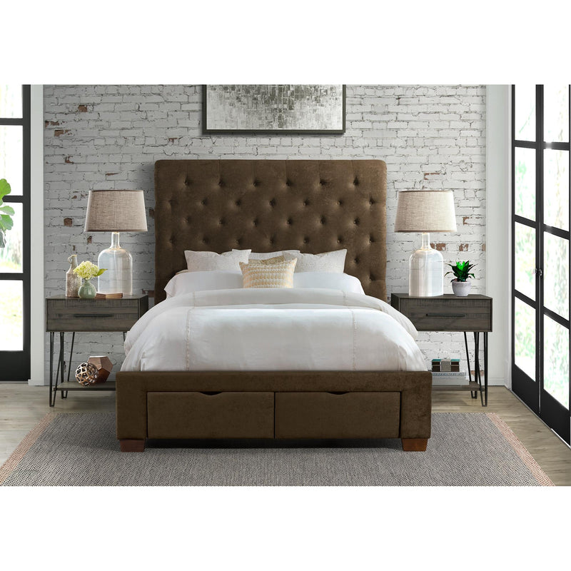 Elements International Waldorf King Upholstered Platform Bed with Storage UWF3153KSB IMAGE 9