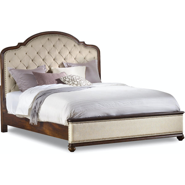 Hooker Furniture 5381-90966 Leesburg King Upholstered Bed with Wood Rails IMAGE 1