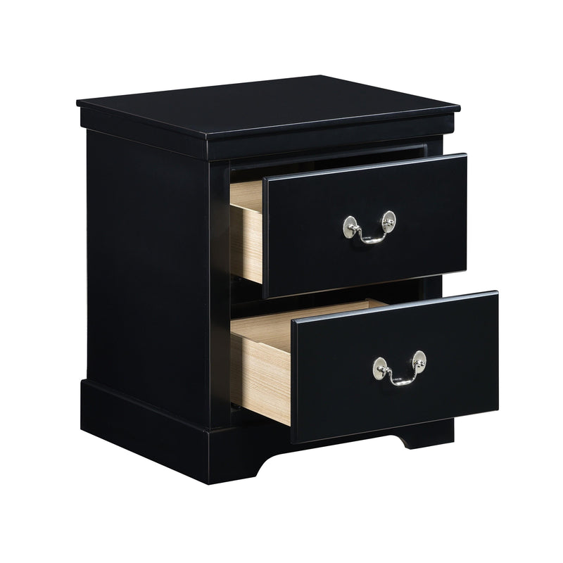 Homelegance Seabright 2-Drawer Nightstand 1519BK-4 IMAGE 3