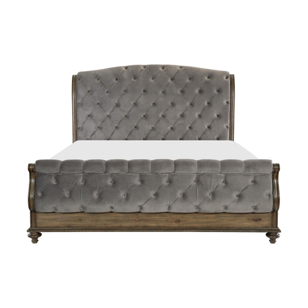 Homelegance Rachelle Queen Upholstered Sleigh Bed 1693-1* IMAGE 1