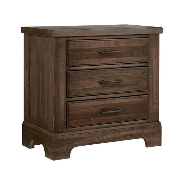 Vaughan-Bassett Cool Rustic 3-Drawer Nightstand 170-227 IMAGE 1