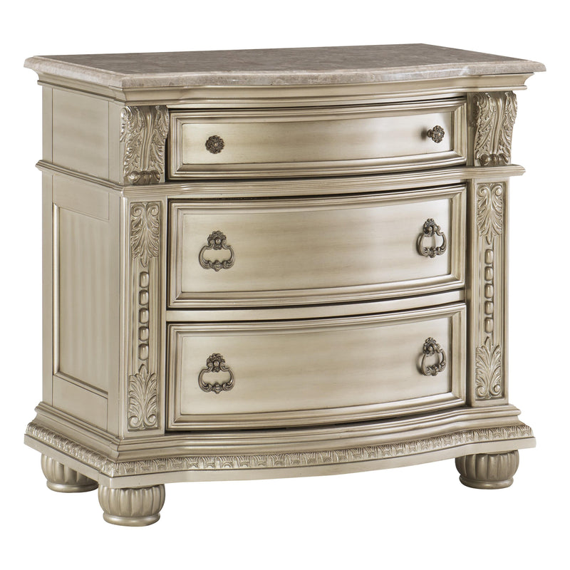 Homelegance Cavalier 3-Drawer Nightstand 1757SV-4 IMAGE 2