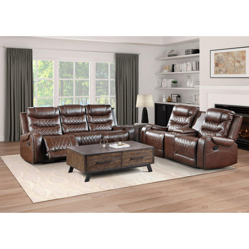 Homelegance Putnam Reclining Fabric Sofa 9405BR-3 IMAGE 6