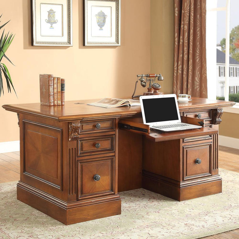 Parker House Furniture Huntington HUN#480-3 Double Pedestal Executive Desk