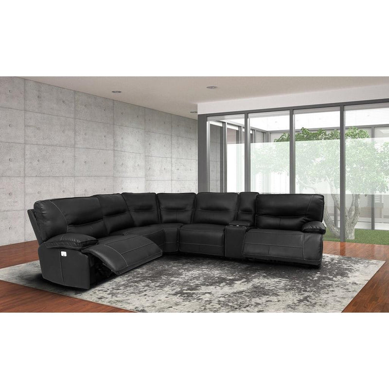 Parker Living Spartacus Power Reclining Fabric 6 pc Sectional MSPA#810-BLC/MSPA#811LPH-BLC/MSPA#811RPH-BLC/MSPA#840-BLC/MSPA#850-BLC/MSPA#860-BLC