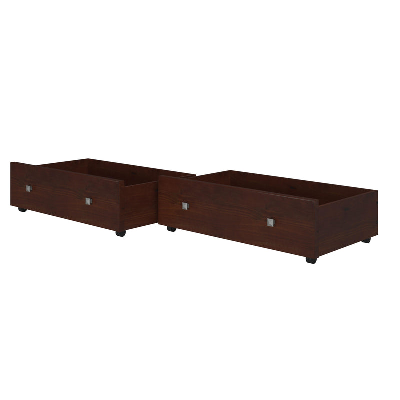 Donco Trading Company 505-CP Dual Underbed Drawers - Cappuccino IMAGE 1