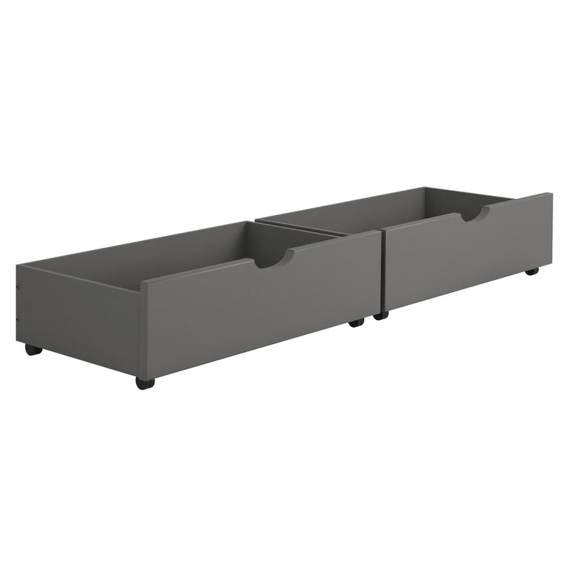 Donco Trading Company 505-DG Dual Underbed Drawers - Dark Grey IMAGE 1