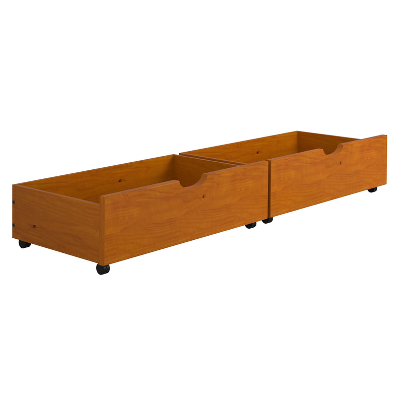 Donco Trading Company 505-H Dual Underbed Drawers - Honey IMAGE 1