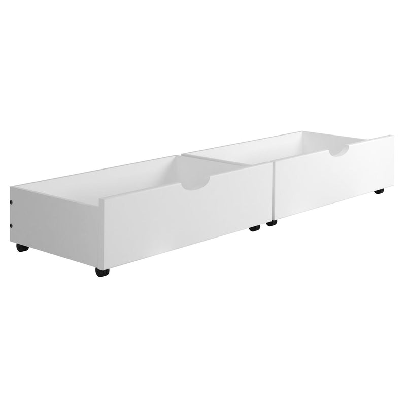 Donco Trading Company 505-W Dual Underbed Drawers - White IMAGE 1