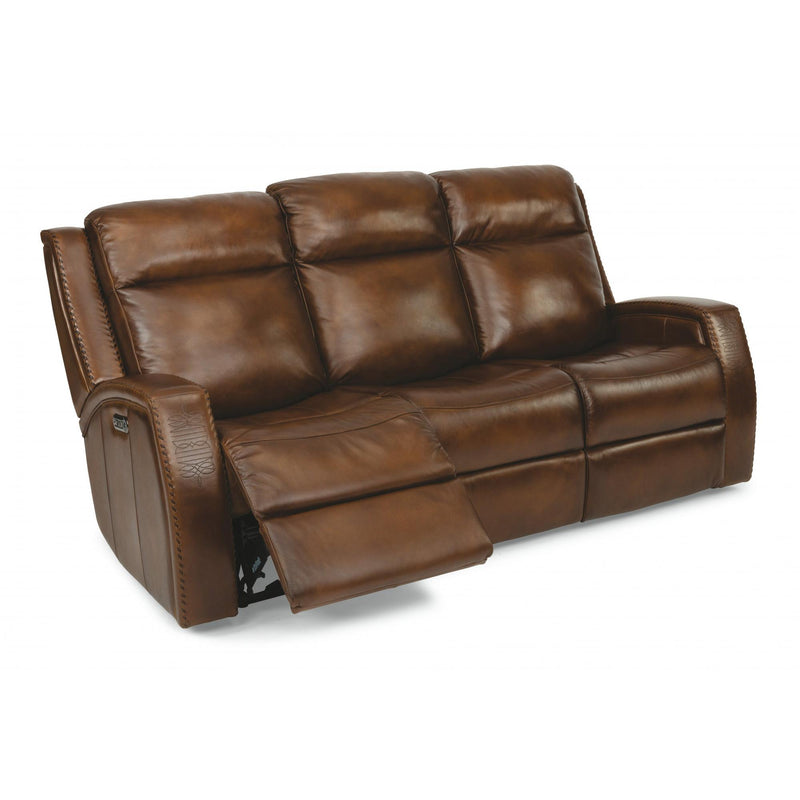 Flexsteel Mustang Power Reclining Leather Sofa 1873-62PH-729-70 IMAGE 2