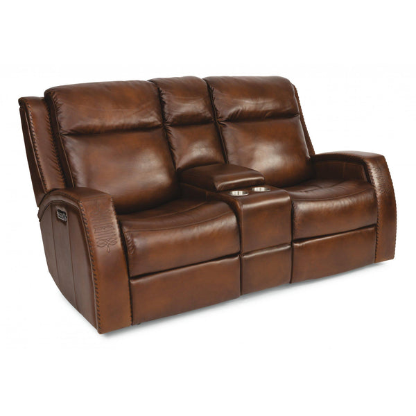 Flexsteel Mustang Power Reclining Leather Loveseat 1873-64PH-729-70 IMAGE 1