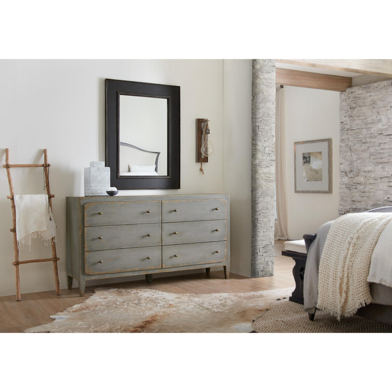 Hooker Furniture 5805-90002-95 Ciao Bella Six-Drawer Dresser- Speckled Gray IMAGE 3