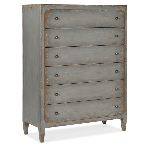 Hooker Furniture 5805-90010-95 Ciao Bella Six-Drawer Chest- Speckled Gray IMAGE 1