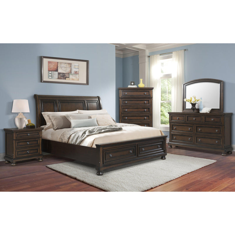 Elements International Kingston Queen Sleigh Bed with Storage KT600QB IMAGE 2