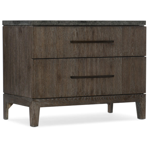 Hooker Furniture 6202-90015-DKW Miramar Aventura San Marcos Stone Top Nightstand IMAGE 1