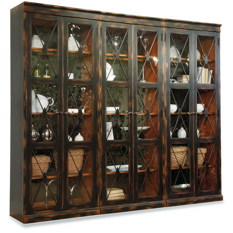 Hooker Furniture 3005-50001 Sanctuary Two-Door Thin Display Cabinet - Ebony IMAGE 2