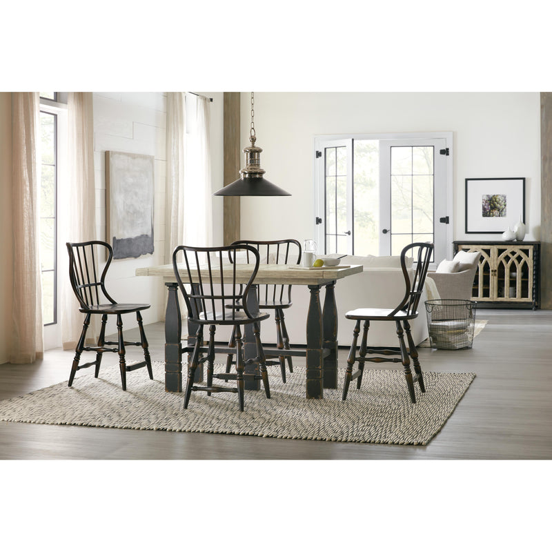 Hooker Furniture 5805-75206-80 Ciao Bella Friendship Table- Flaky White/Black IMAGE 6