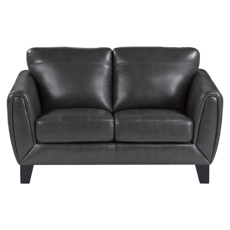 Homelegance Spivey Stationary Leather Match Loveseat 9460DG-2 IMAGE 1